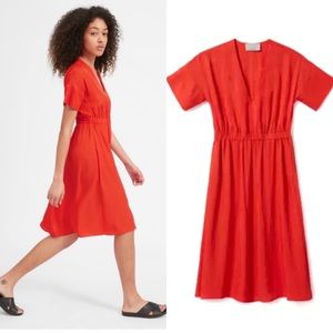 Everlane Japanese GoWeave Light V-Neck Dress